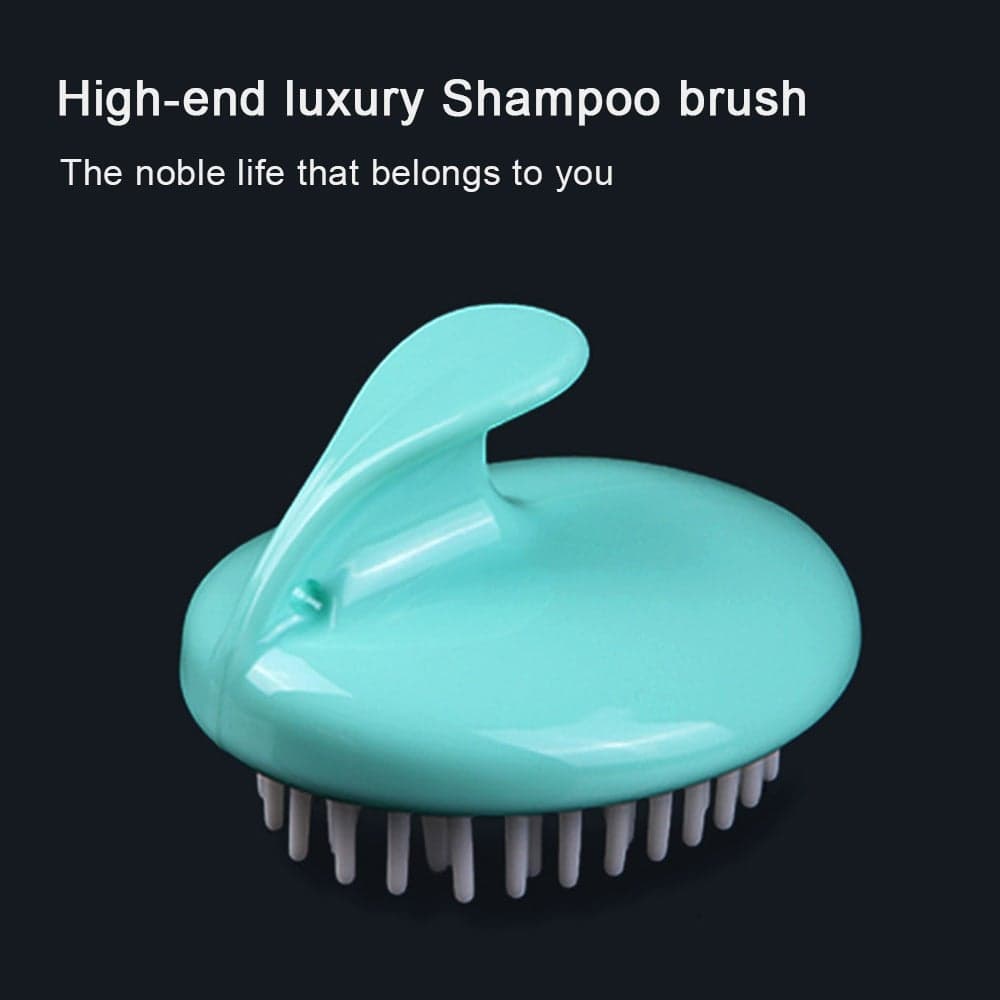 Soft Silicone Shampoo Brush Hair Scalp Massage Comb Light blue 9.4 X 6.7 X 8.3cm Styling Accessories (٧)