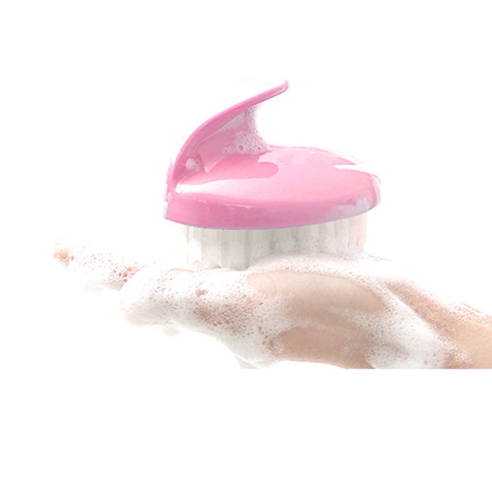 Soft Silicone Shampoo Brush Hair Scalp Massage Comb Pink 9.4 X 6.7 X 8.3cm Styling Accessories (٦)