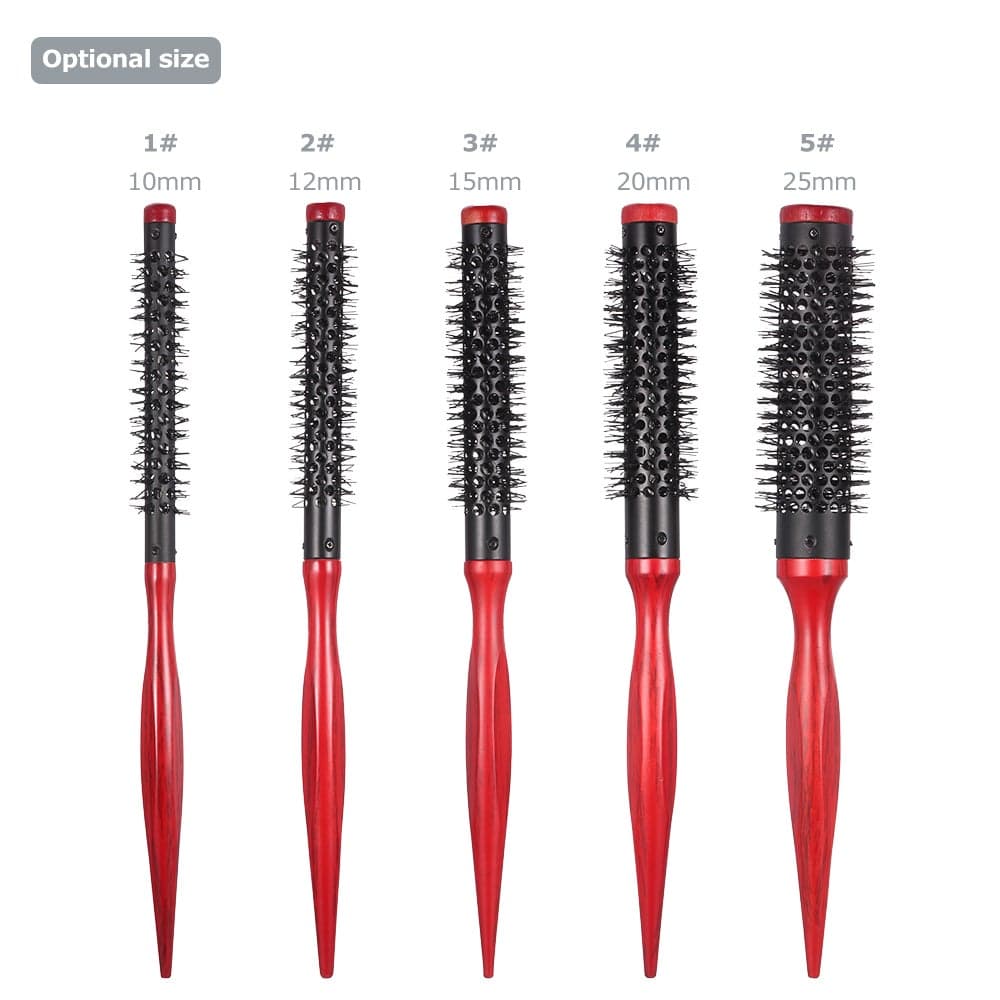 15mm Hair Round Brush Quiff Roller Comb Black/Red 31 x 3 x 3cm Styling Accessories (٥)