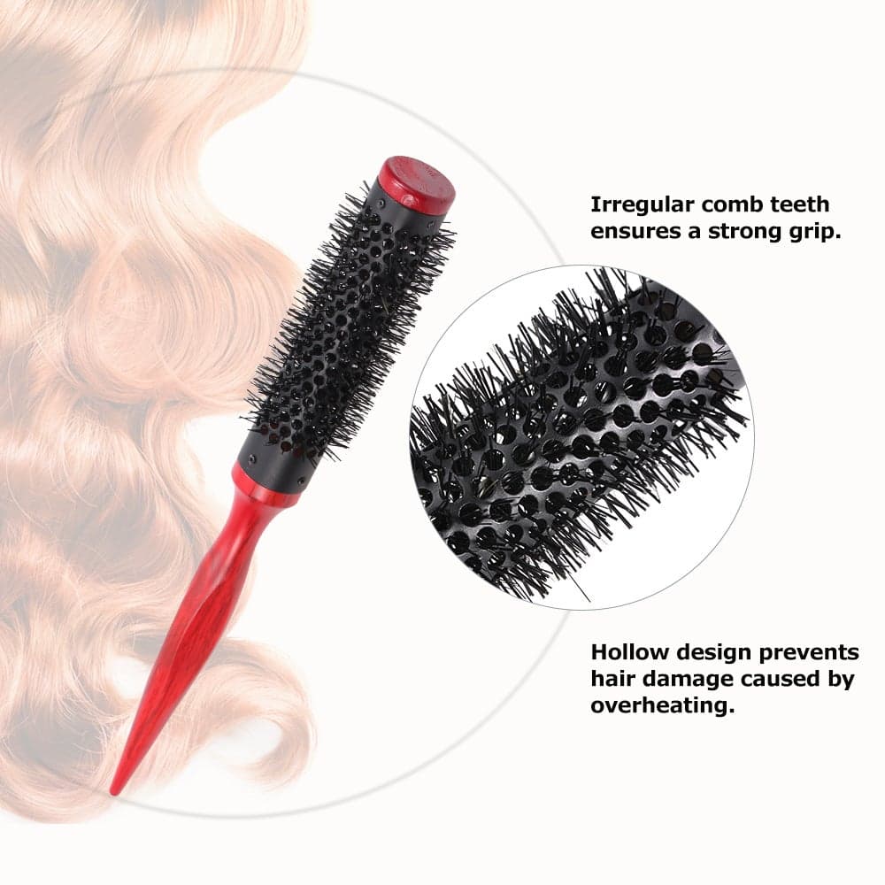 15mm Hair Round Brush Quiff Roller Comb Black/Red 31 x 3 x 3cm Styling Accessories (٧)