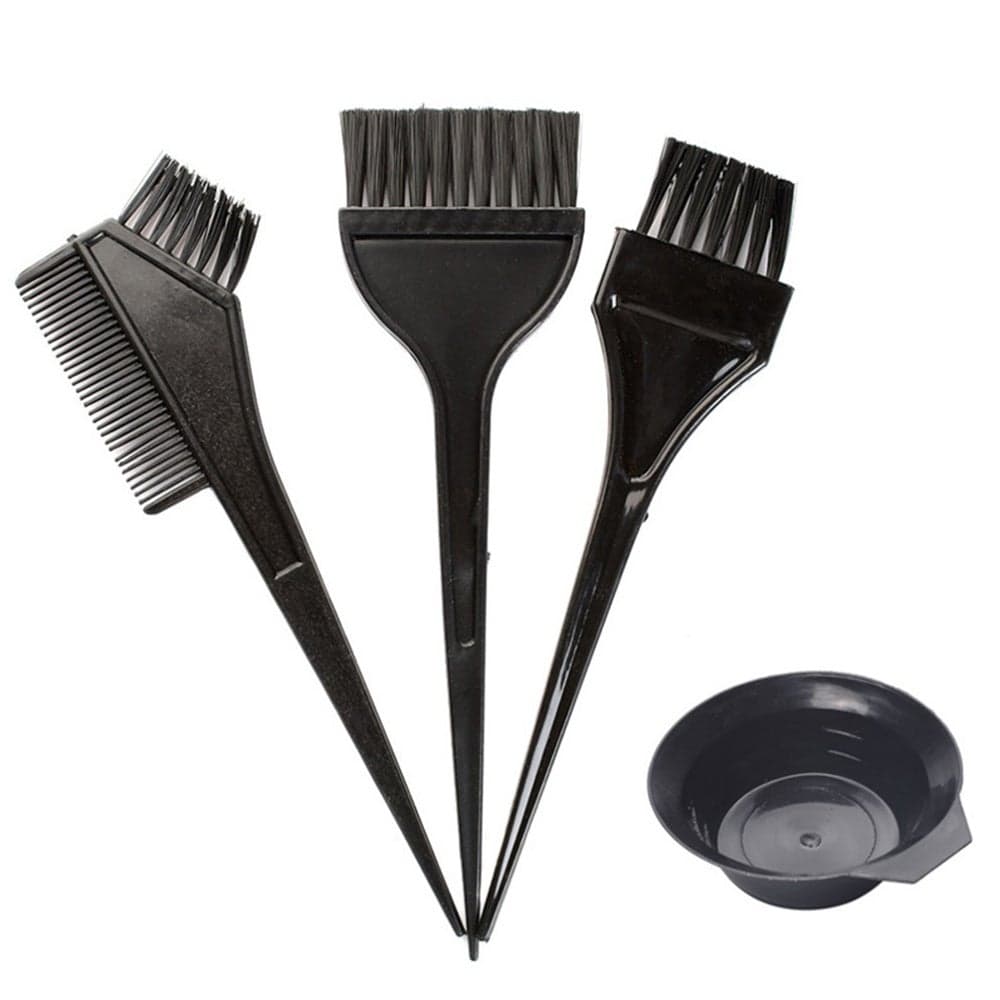 4-Piece Coloring Dyeing Set Black 25X6X20cm Hair Care Accessories (٦)