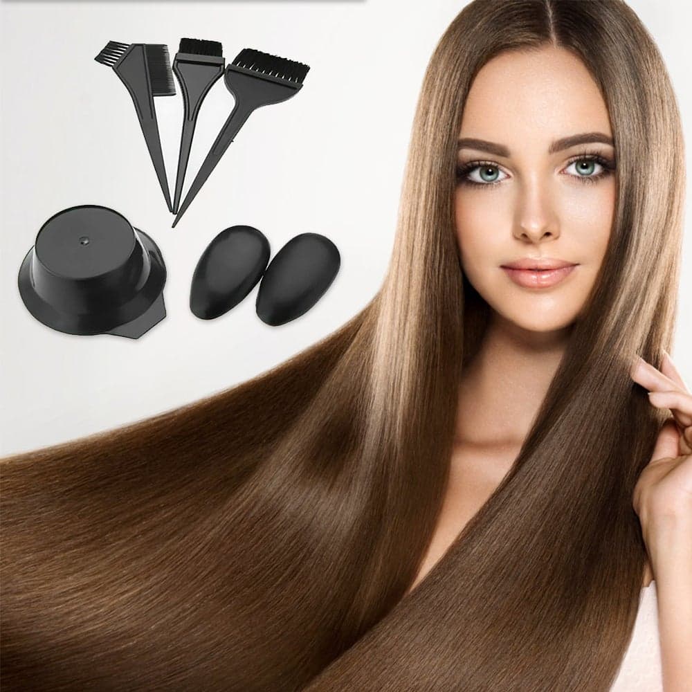4-Piece Coloring Dyeing Set Black 25X6X20cm Hair Care Accessories (٤)