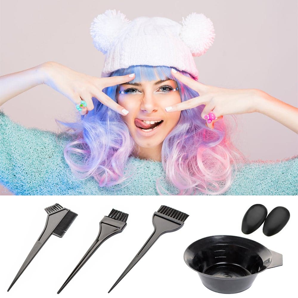 4-Piece Coloring Dyeing Set Black 25X6X20cm Hair Care Accessories (٧)