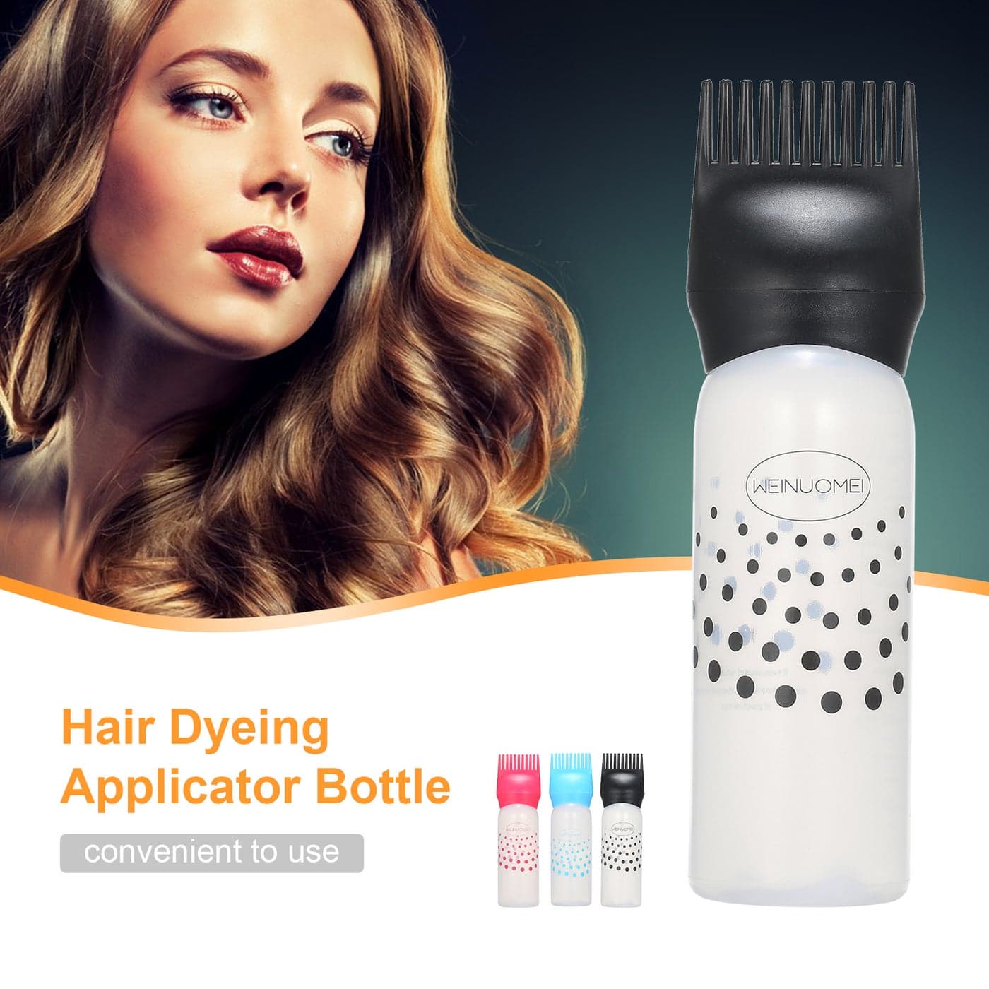Hair Dyeing Coloring Applicator Bottles Root Comb Blue 17X4.5X4.5cm Hair Care Accessories (٤)