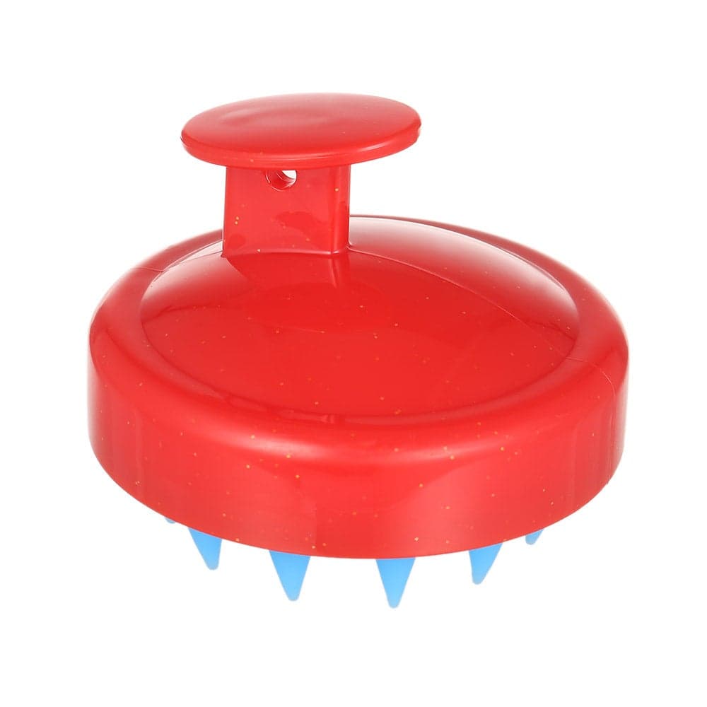 Soft Silicone Head Massager Comb Red 8X8X8cm Styling Accessories