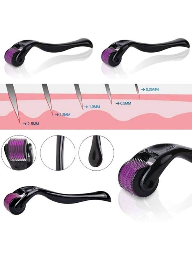 540 Needle Roller System Black/Purple Face Massagers & Rollers (٣)