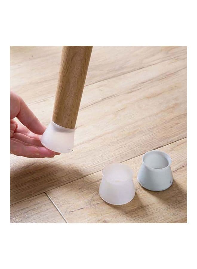 4-Piece Universal Silicone Anti-Scratch Desk Chair Leg Foot Cap Protector Blue 20x10x20cm Floor Cleaners (٤)