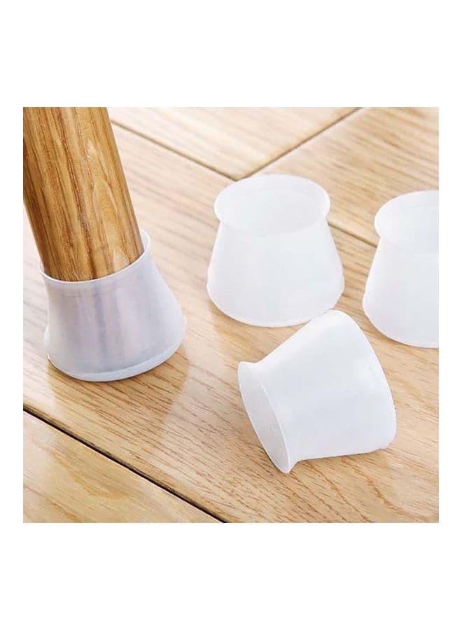 4-Piece Universal Silicone Anti-Scratch Desk Chair Leg Foot Cap Protector Blue 20x10x20cm Floor Cleaners (٥)