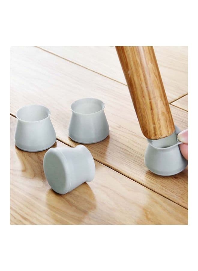 4-Piece Universal Silicone Anti-Scratch Desk Chair Leg Foot Cap Protector Blue 20x10x20cm Floor Cleaners (٦)