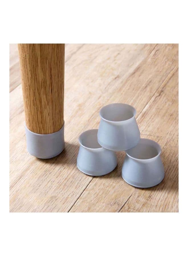 4-Piece Universal Silicone Anti-Scratch Desk Chair Leg Foot Cap Protector Blue 20x10x20cm Floor Cleaners (٧)