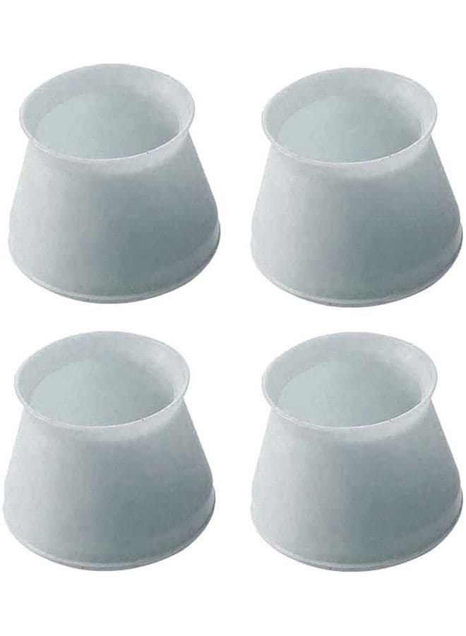 4-Piece Universal Silicone Anti-Scratch Desk Chair Leg Foot Cap Protector Blue 20x10x20cm Floor Cleaners