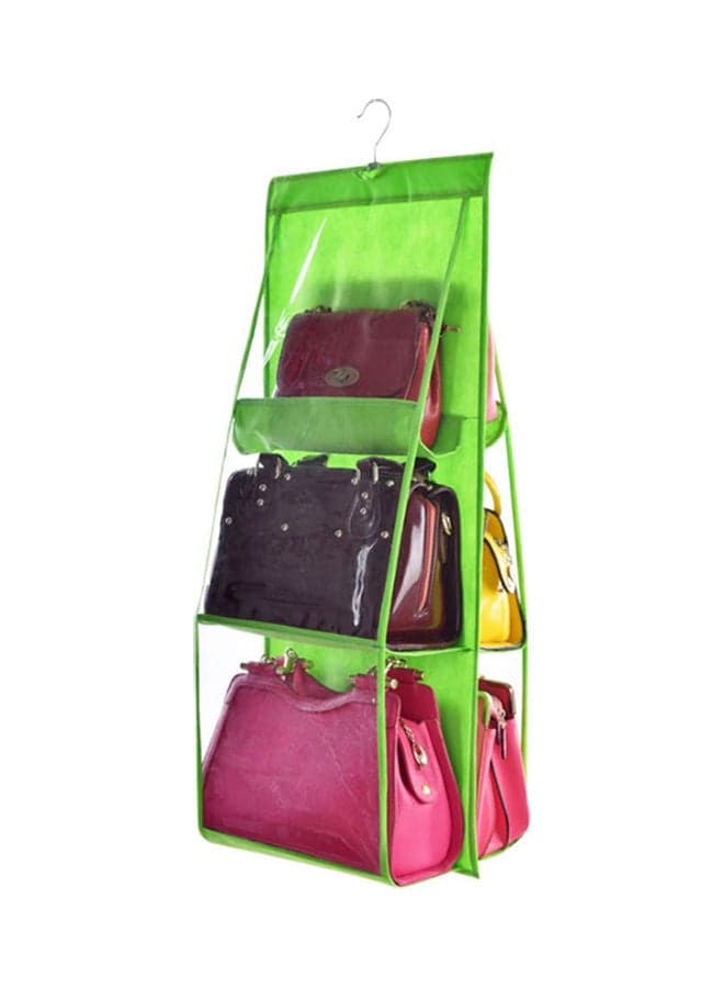 6 Pocket Clear Purse Handbags Organizer Door Closet Shelf Hanging Storage Bag Blue 20*10*20cm (7)