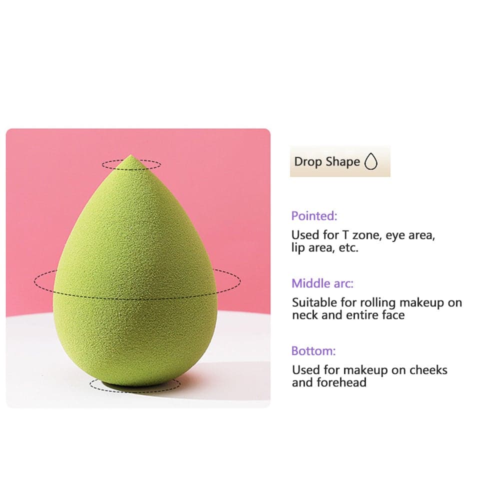 Dry And Wet Beauty Sponge Puff Dark green Make Up Sponges (٤)