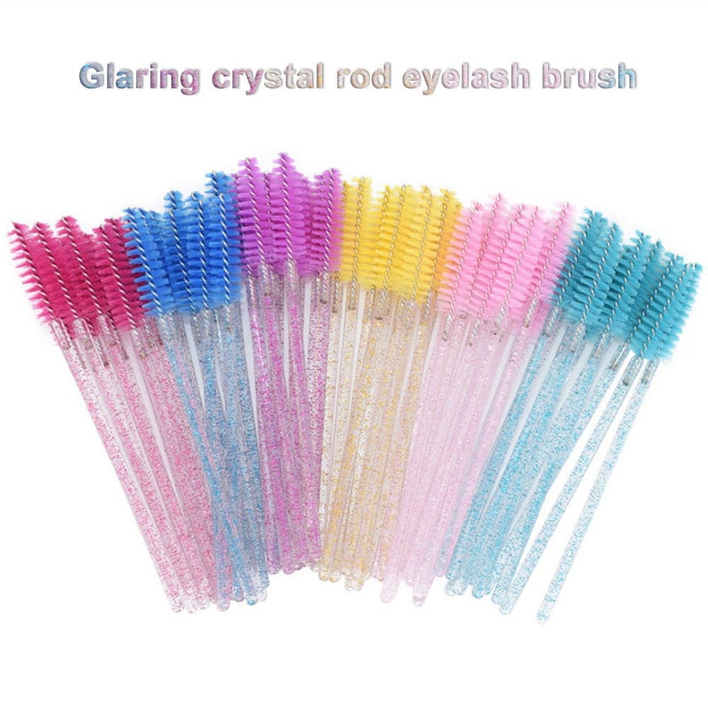 50 Piece Disposable Eyelash Mascara Brush Set Green Face Makeups (٤)