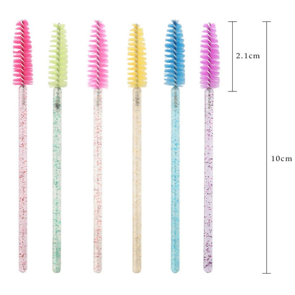 50 Piece Disposable Eyelash Mascara Brush Set Blue Face Makeups (٣)