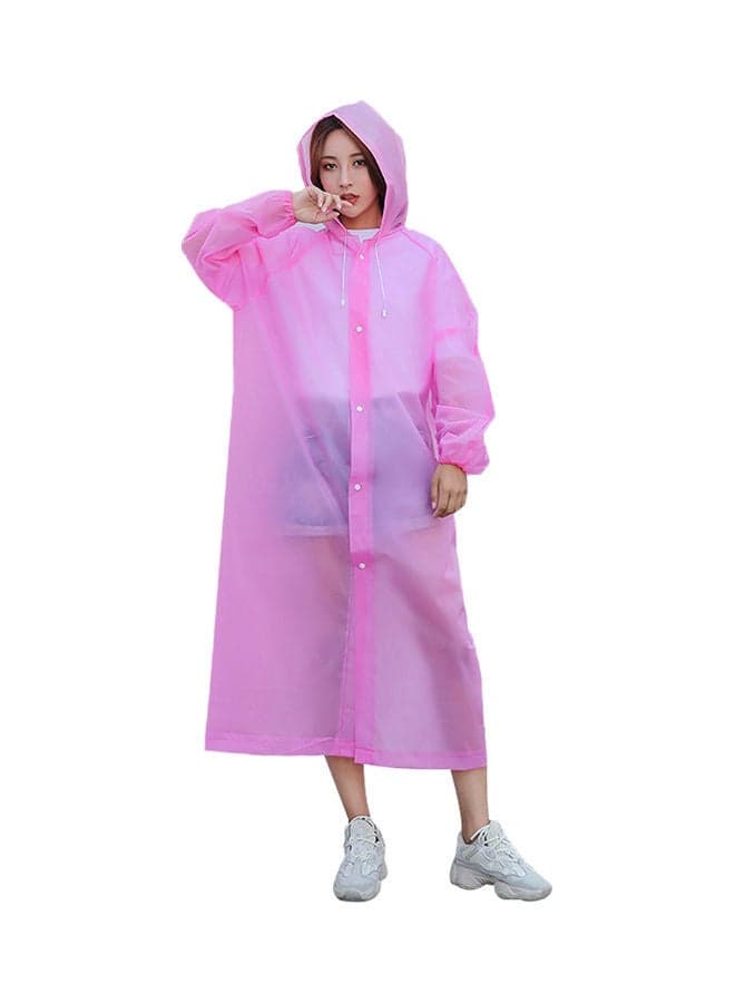 Unisex Outdoor Travel Waterproof Hooded Drawstring Raincoat Jacket Rainwear 0.145kg Camping Personal Care