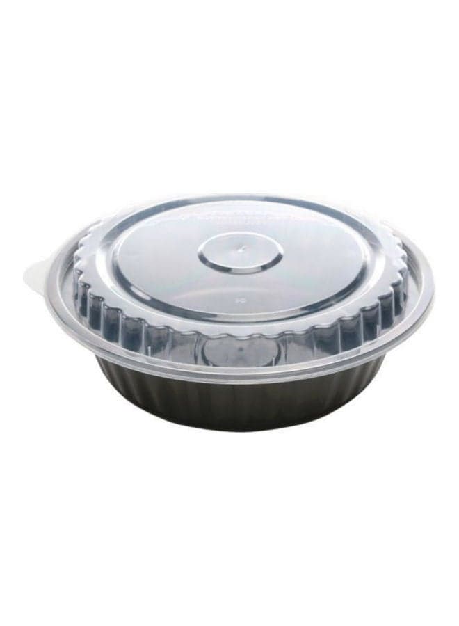 5-Piece Food Storage Containers With Lids Black/Clear