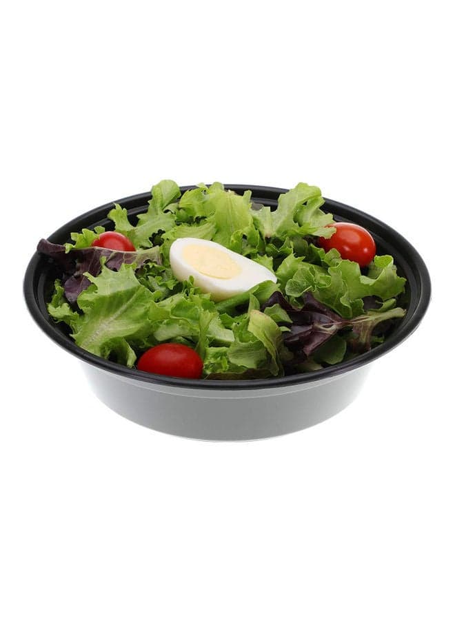 5-Piece Food Storage Containers With Lids Black/Clear (5)