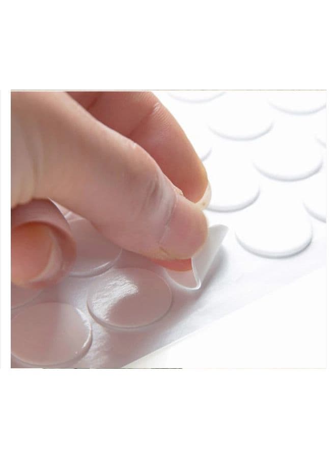 70-Piece Round Double-Sided Acrylic Waterproof Adhesive Set Clear Floor Cleaners