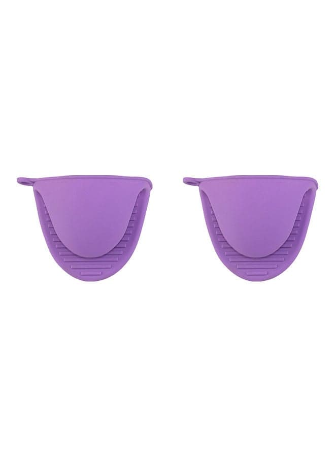 A Pair of Thick Oven Pinch Mitts, Heat Resistant Anti-Scald Gloves for Cooking Pinch Grips, Pot Holder and Potholder for Kitchen, Food-Grade Silicone purple 15.00*5.00*10.00cm