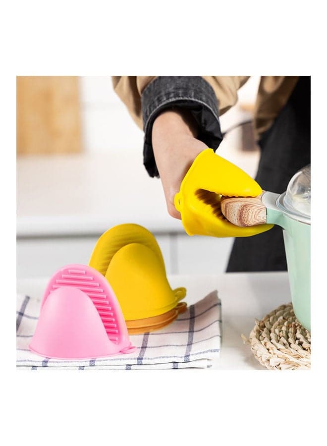 A Pair of Thick Oven Pinch Mitts, Heat Resistant Anti-Scald Gloves for Cooking Pinch Grips, Pot Holder and Potholder for Kitchen, Food-Grade Silicone purple 15.00*5.00*10.00cm (٤)