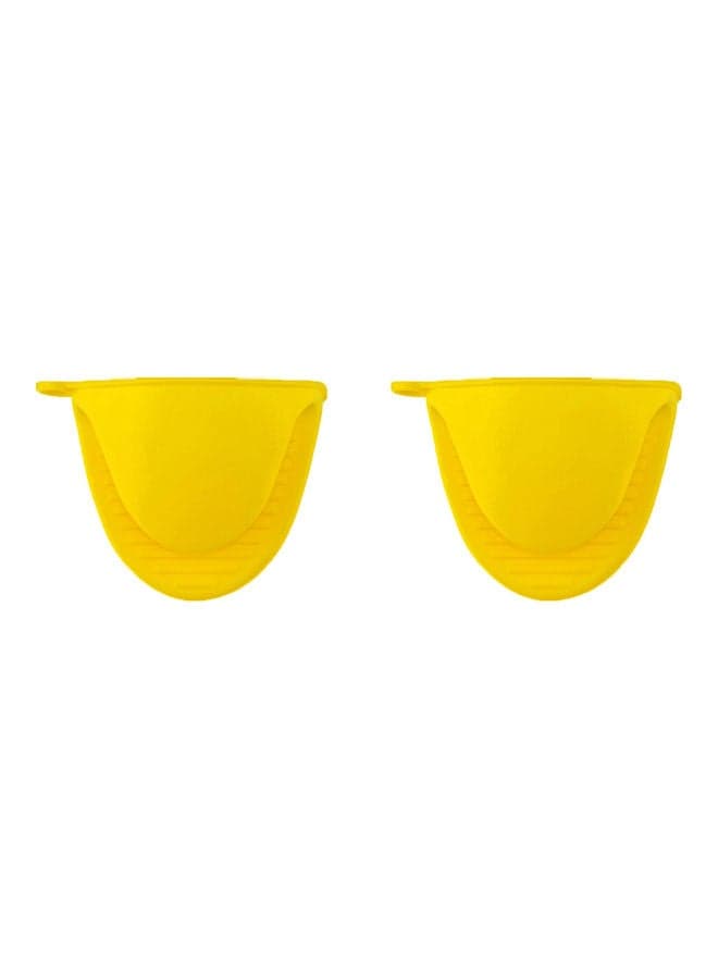 A Pair of Thick Oven Pinch Mitts, Heat Resistant Anti-Scald Gloves for Cooking Pinch Grips, Pot Holder and Potholder for Kitchen, Food-Grade Silicone yellow Kitchen Accessories