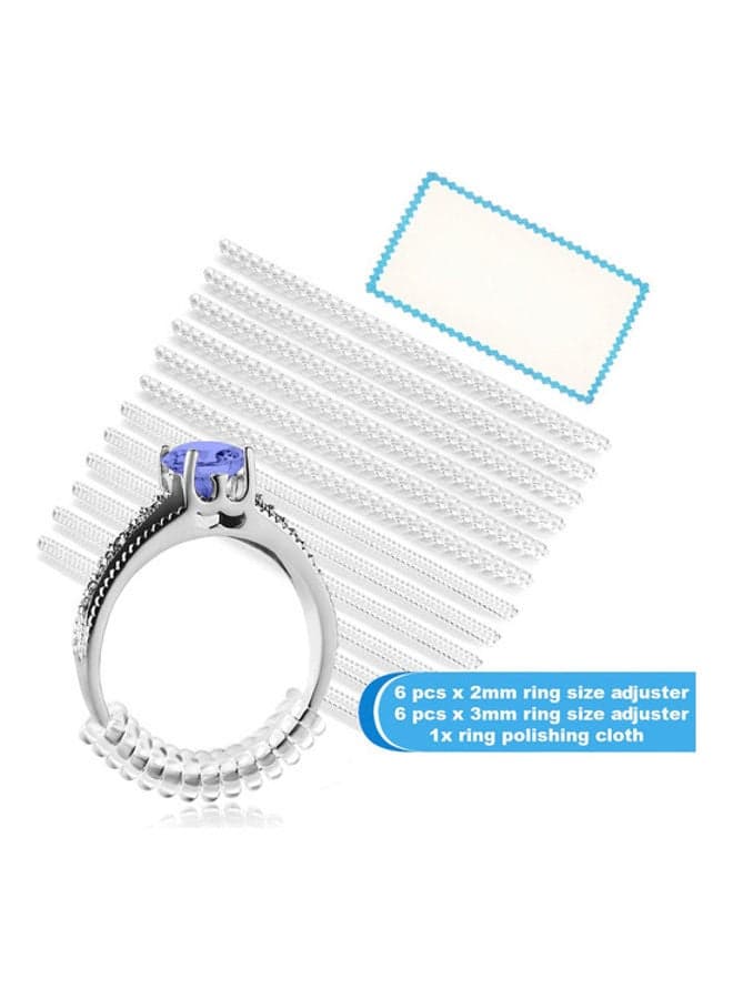 Ring Size Adjuster For Loose Spiral Silicone Fastener Set Women's Rings (٤)