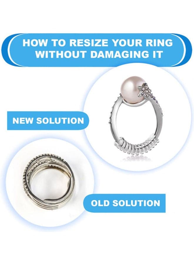 Ring Size Adjuster For Loose Spiral Silicone Fastener Set Women's Rings (٦)