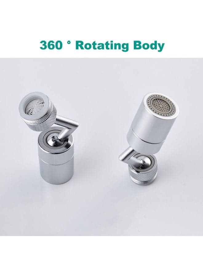 Universal 720° Rotate Filter Faucet Water Tap Sprinkler Frother Silver 16.00*6.00*9.00cm Decorative Accessories (٣)