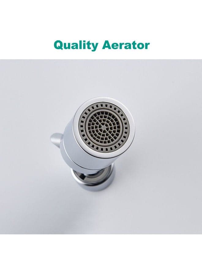 Universal 720° Rotate Filter Faucet Water Tap Sprinkler Frother Silver 16.00*6.00*9.00cm Decorative Accessories (٥)