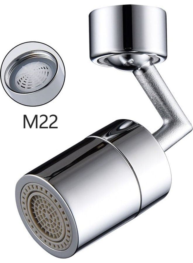 Universal 720° Rotate Filter Faucet Water Tap Sprinkler Frother Silver 16.00*6.00*9.00cm Decorative Accessories (٦)