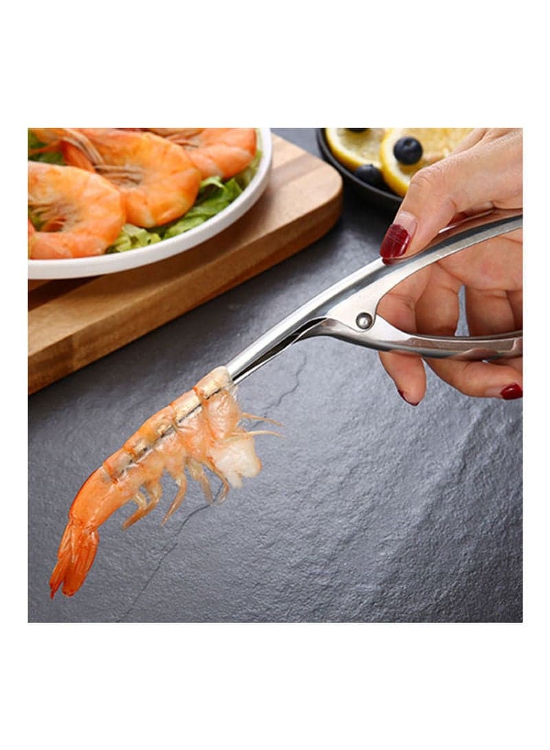Shrimp Prawn Peeler Kitchen Tools Silver 21x3x6.5cm (5)