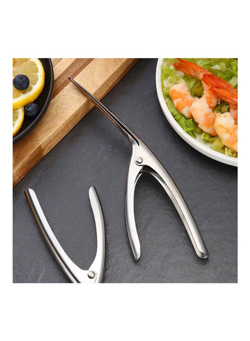 Shrimp Prawn Peeler Kitchen Tools Silver 21x3x6.5cm (6)