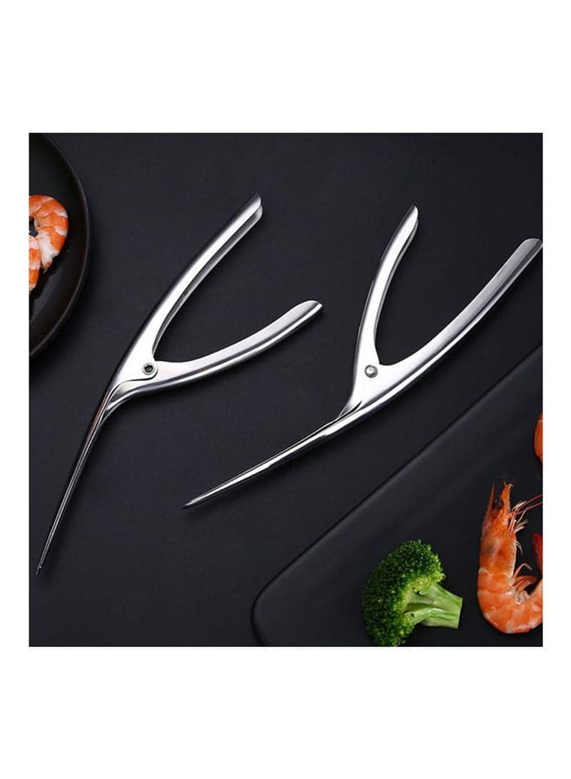 Shrimp Prawn Peeler Kitchen Tools Silver 21x3x6.5cm (7)