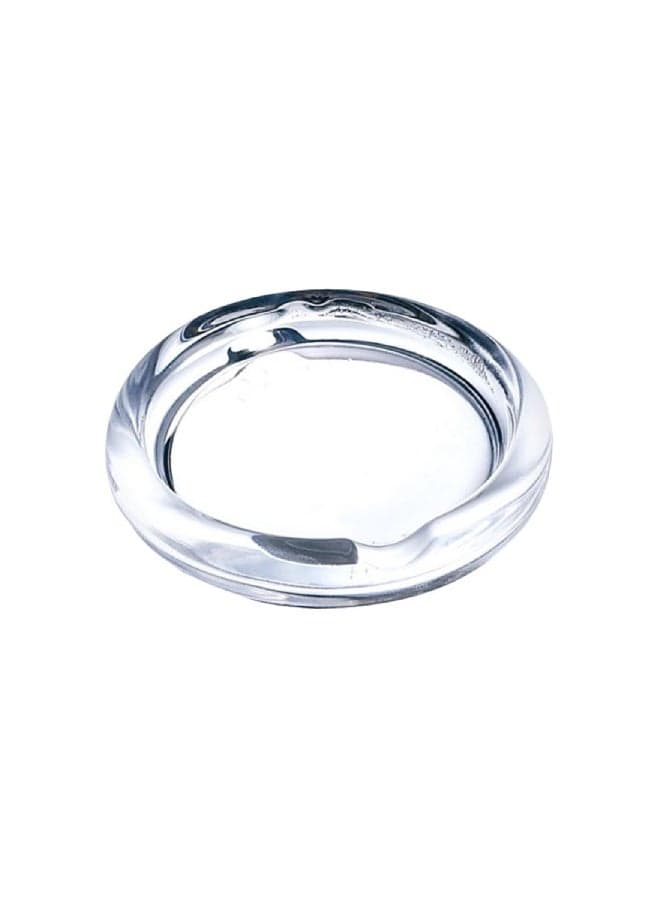 Circle-Shaped Glass Milk Spill Stopper Clear Wine Stoppers