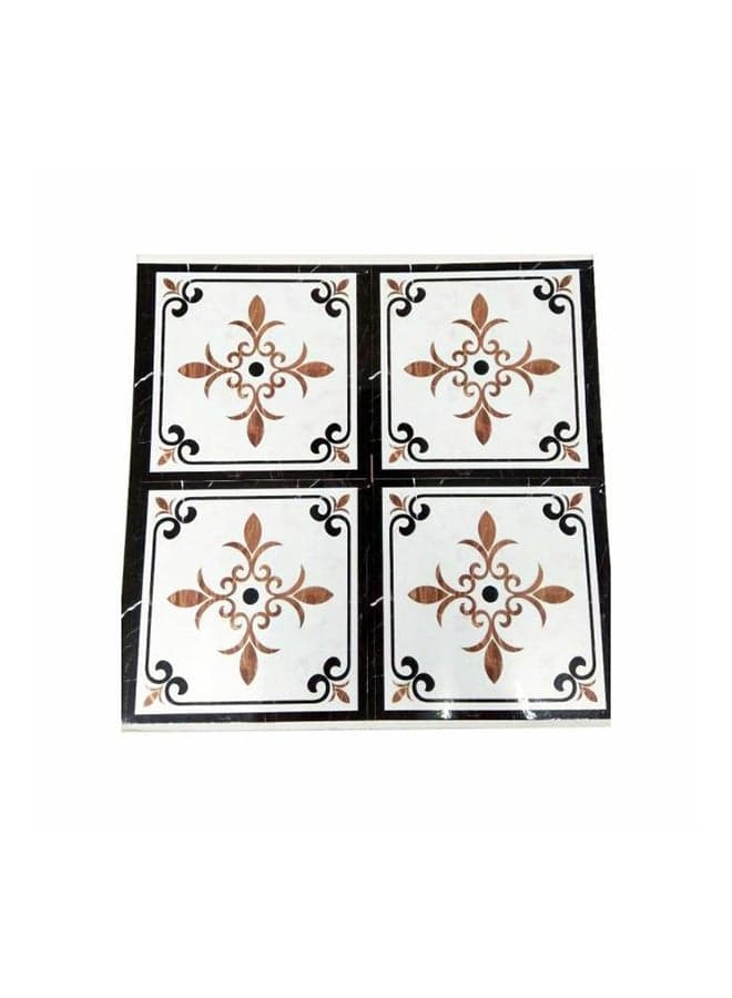 Froral Printed Floor And Wall Decorative Sticker Multicolor 10×10cm Wall Stickers & Murals