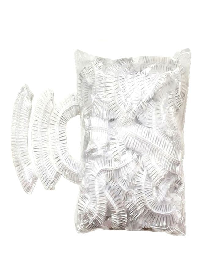 100-Piece Plastic Shower Caps Clear 28x19x4centimeter