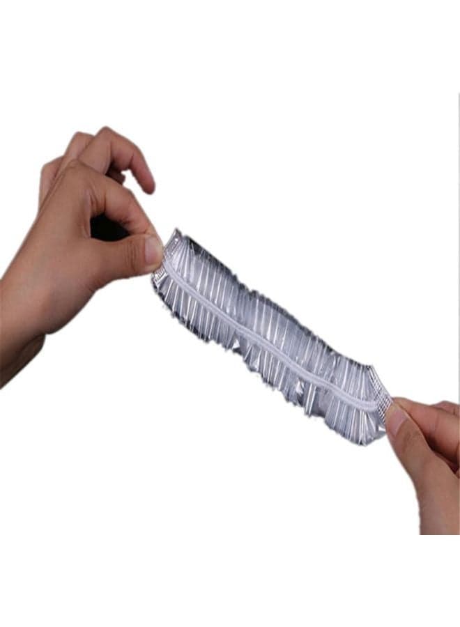 100-Piece Plastic Shower Caps Clear 28x19x4centimeter (٣)