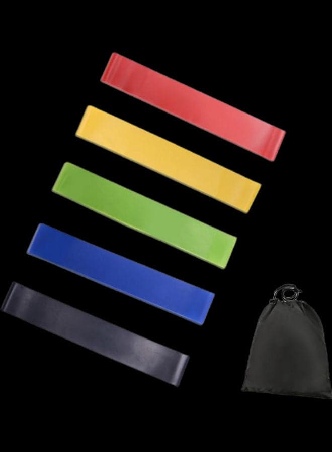 5-Piece Professional Exercise Band 21cm Exercise & Fitness Accessories