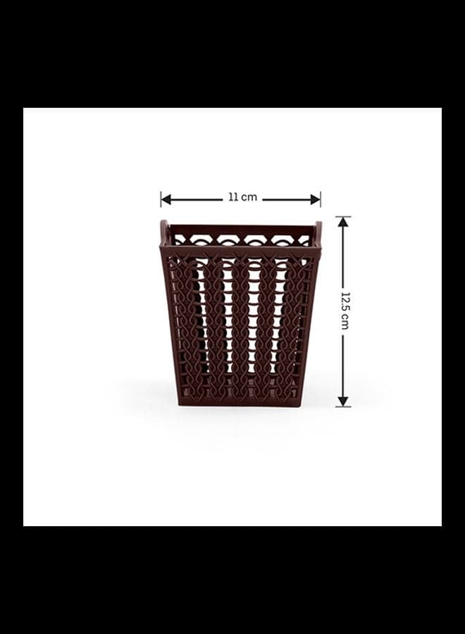 Mix Square Basket Brown 11 x 11 x  12.5cm Clothing & Closet Storage (٣)