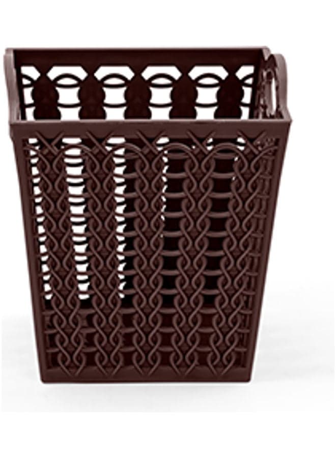 Mix Square Basket Brown 11 x 11 x  12.5cm Clothing & Closet Storage (٤)