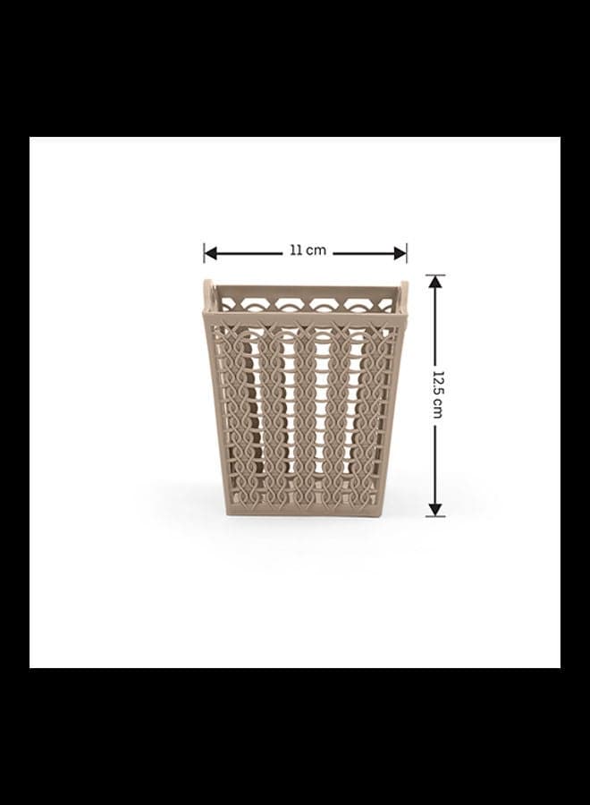 Mix Square Basket Beige 11 x 11 x  12.5cm Clothing & Closet Storage (٣)
