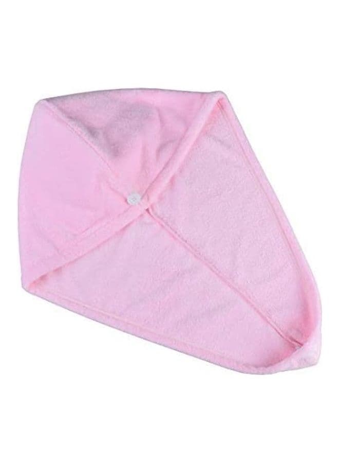 Hair Drying Towel Pink Hair Clips