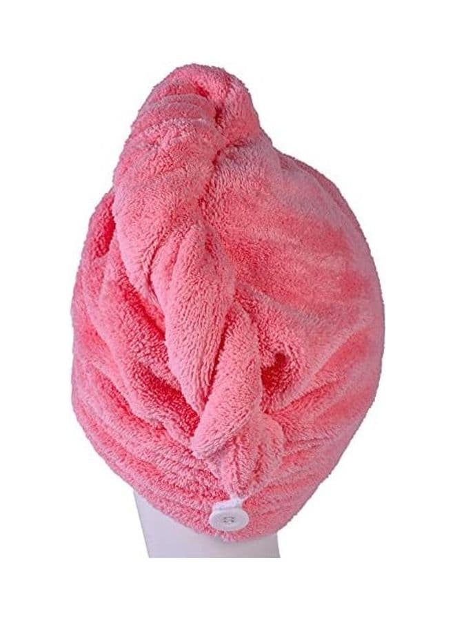 Ultra Absorbent Hair Drying Towel Pink Hair Clips