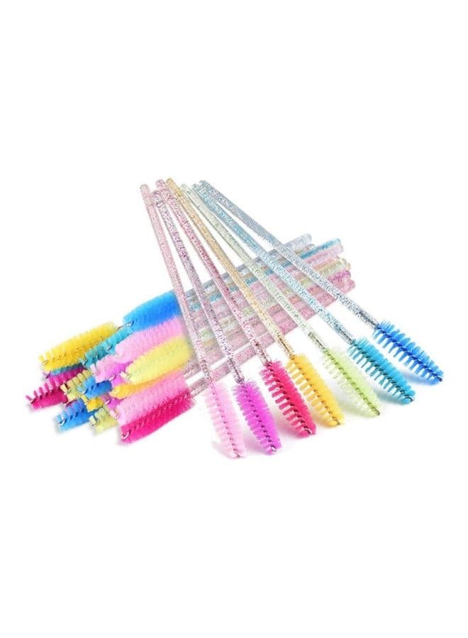 50 Piece Disposable Eyelash Mascara Brushes Purple Eyebrow Grooming Scissors (5)