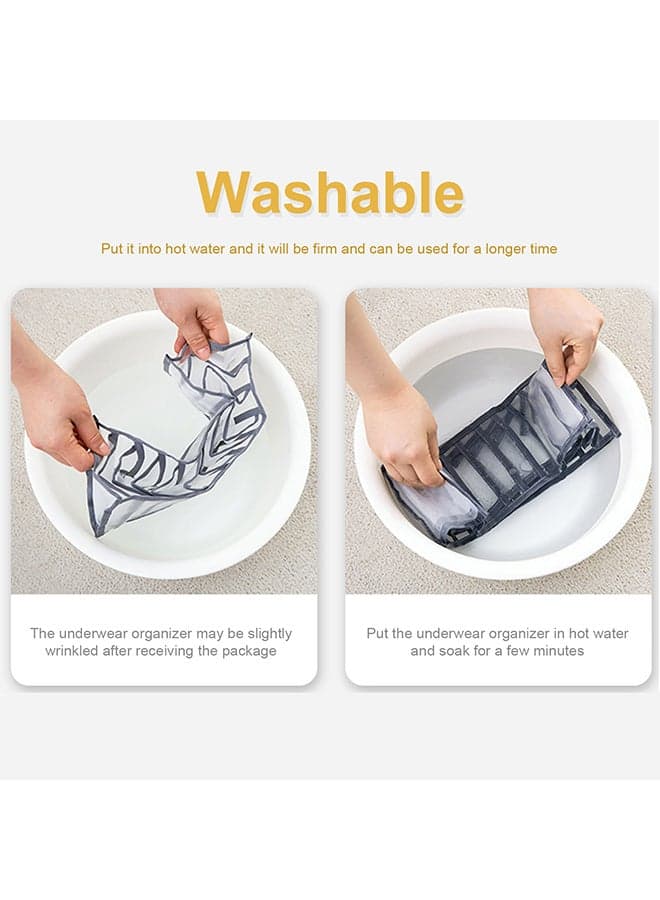 3-Piece Undergarment Organizer Storage Set Grey Clothing & Closet Storage (٤)