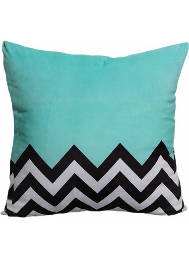 Adrea Velvet Decorative Cushion Blue/White/Black 45x45cm Decorative Pillows
