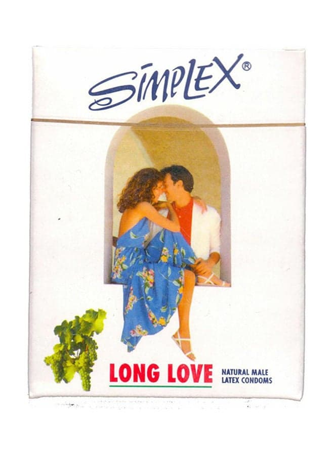 3-Piece Long Love Natural Male Latex Condoms Family Planning & Contraceptives