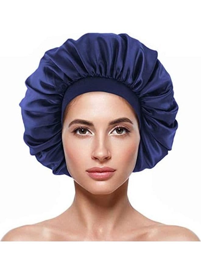 Satin Bonnet Silk Curly Natural Long Hair Sleep Cap Multicolour 38inch Bathing Accessories