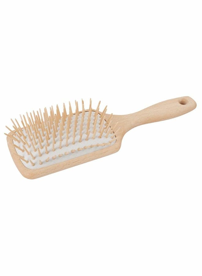 Ergonomic Handle Anti-Static Wooden Hair Brush Beige 26 x 9 x 3cm Hair Straightening Brushes